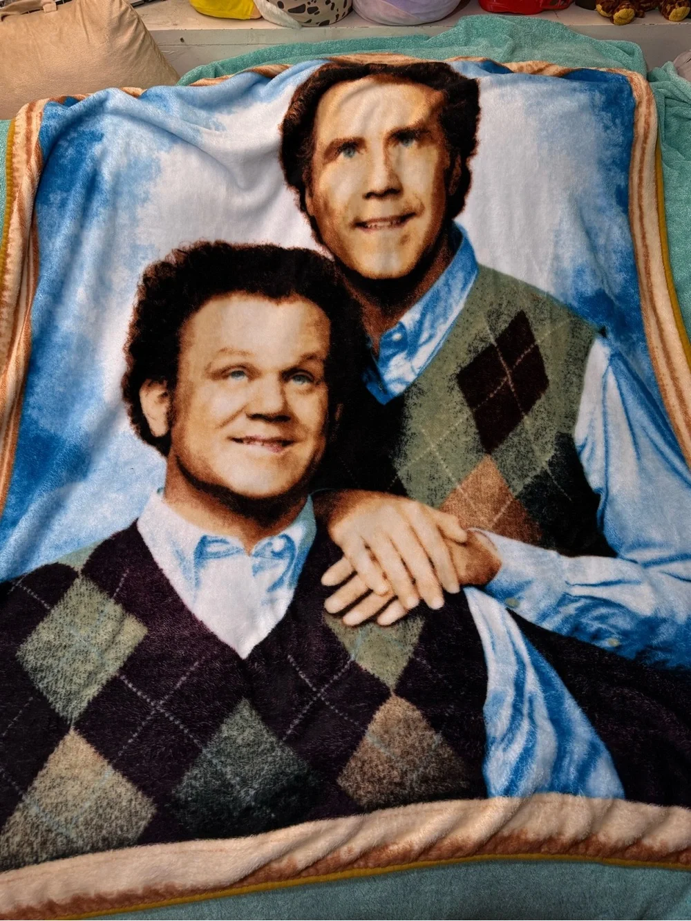 Step Brothers Iconic Painted Portrait Photo Plush Throw Blanket- 50” X 60”